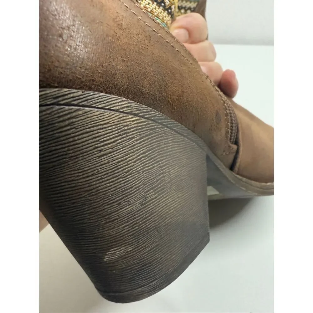 Maurices Eva Western Ankle Boot Brown Size 11